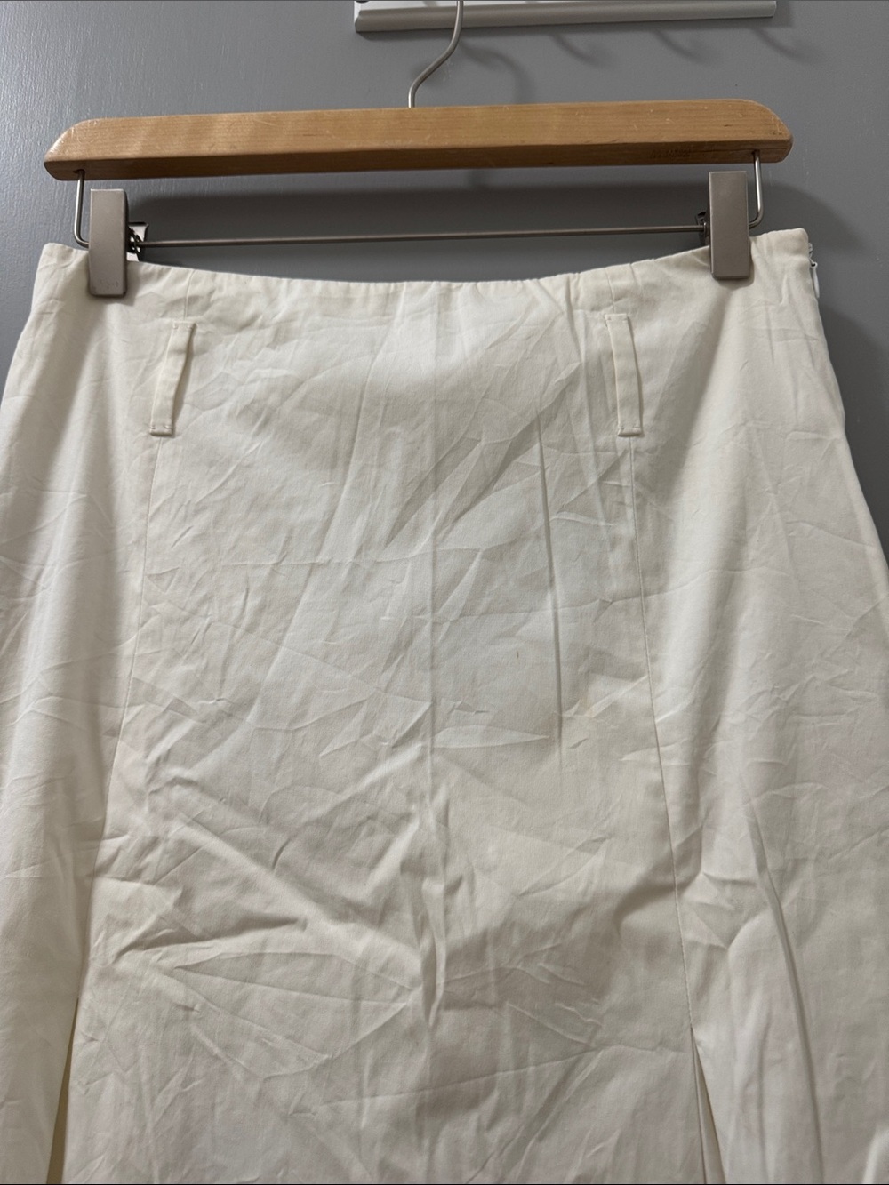 Prada Made in Italy Women's Cream A-Line Skirt - Picture 3 of 11